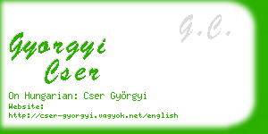 gyorgyi cser business card