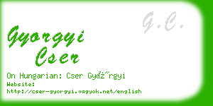 gyorgyi cser business card